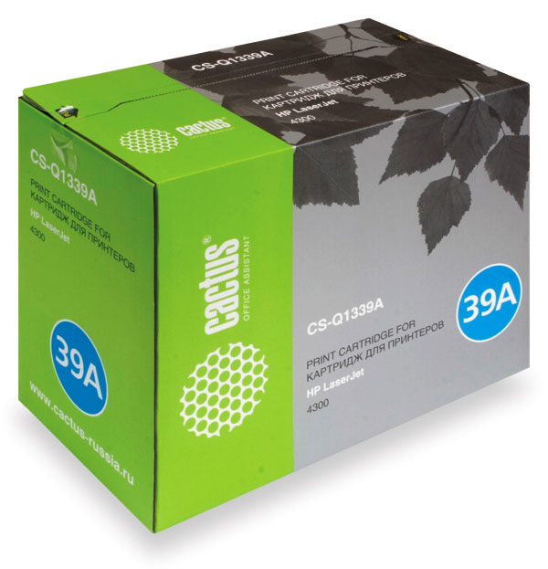 

Картридж Cactus CS-Q1339A для принтеров HP LaserJet 4300,18 000 стр., CS-Q1339A