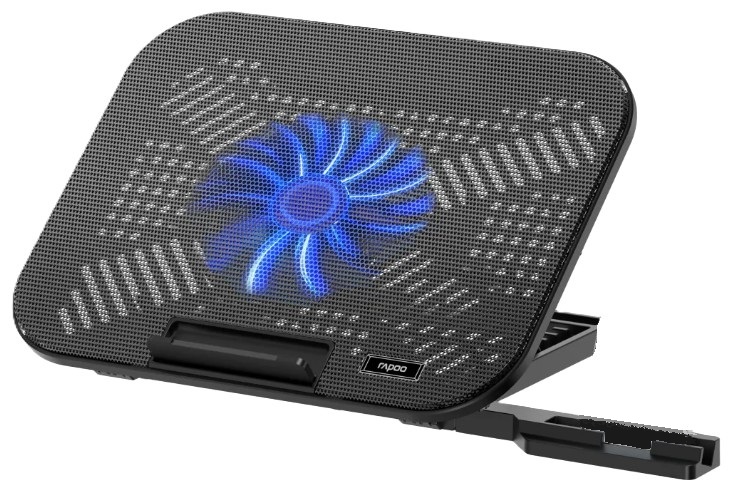 Подставка для ноутбука Rapoo CF100-BL 14", с воздушным охлаждением, цвет: черный