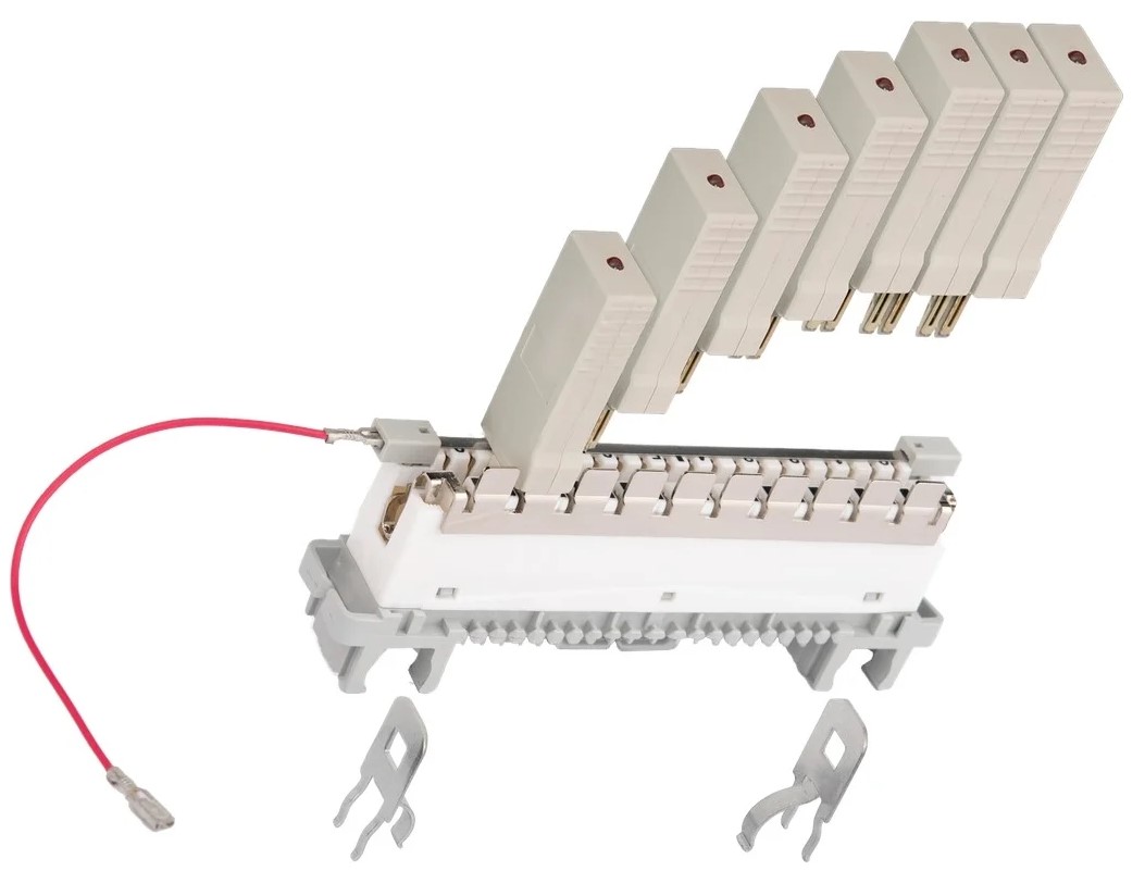 

Модуль NIKOMAX NMC-PL-UP1-10 защиты плинтов по току и напряжению NIKOMAX, на 1 пару, индикация перегрузки по току, используется с шиной заземления, уп, NMC-PL-UP1-10