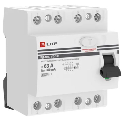 Изображение товара УЗО EKF elcb-4-63-300-em-pro PROxima