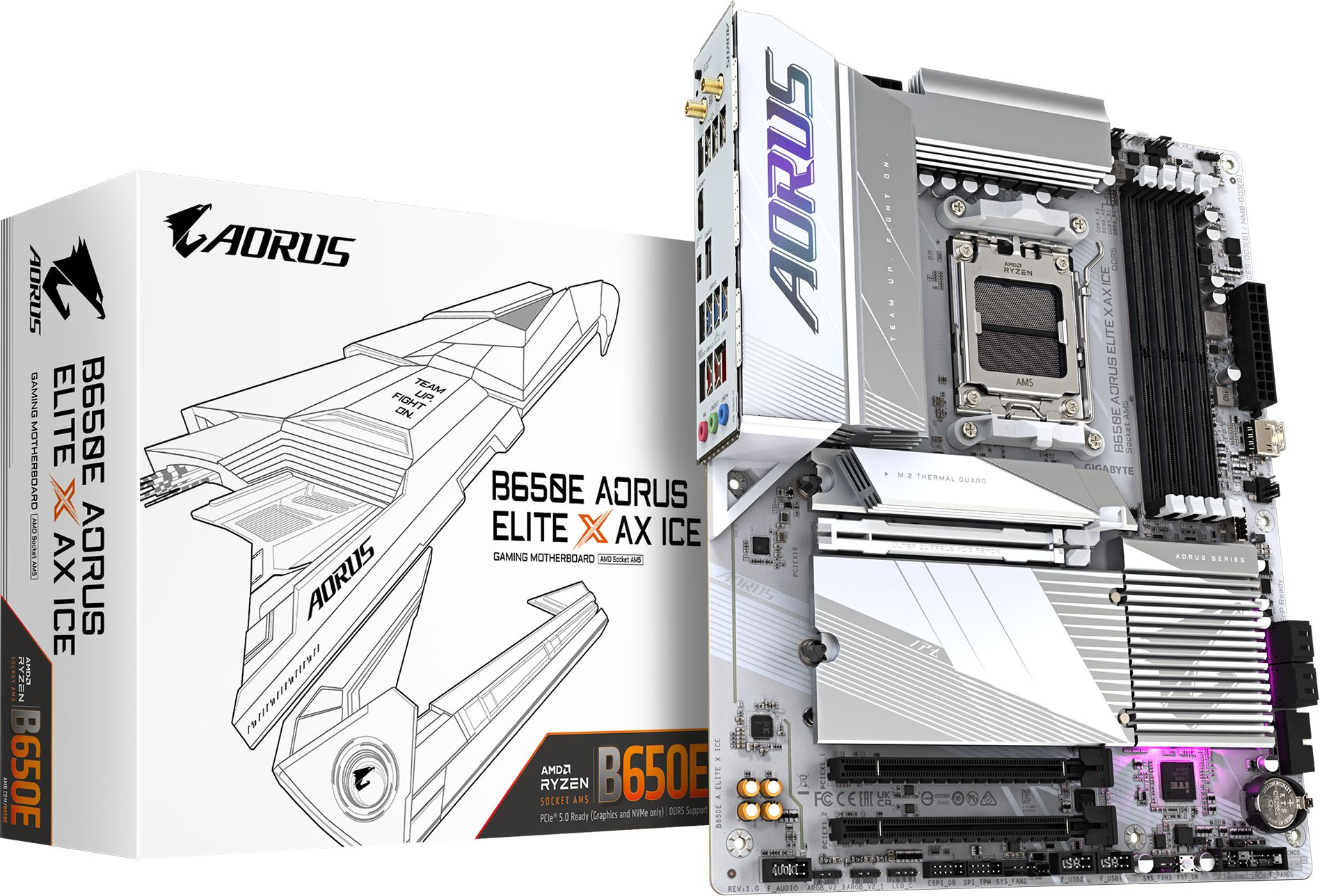 

Материнская плата ATX GIGABYTE B650E A ELITE X ICE (AM5, AMD B650, 4*DDR5 (8000), 4*SATA 6G RAID, 3*M.2, 2.5Glan, WiFi, BT, HDMI, USB Type-C, 7*USB 3., B650E A ELITE X ICE