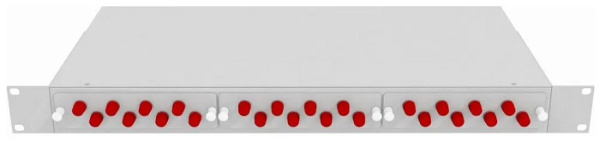 Изображение товара Оптический стоечный кросс Vimcom СКРУ-1U-24FC/U-SM-24AD+24PT/G-GR