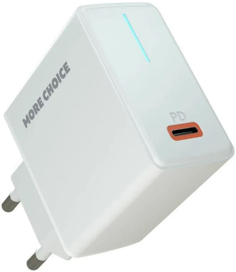 Изображение товара Зарядное устройство More Choice NC60 с USB-C быстрая зарядка 20 Вт