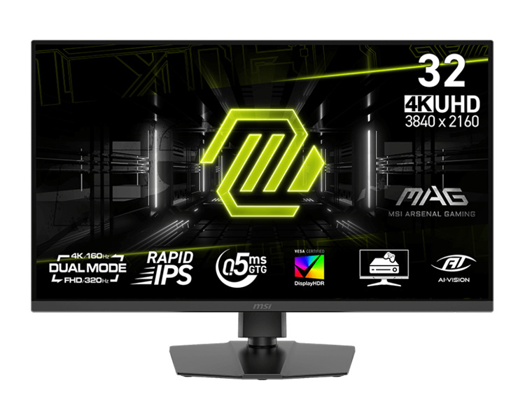 

Монитор 31,5" MSI MAG 322URDF E16 9S6-3DD89T-012 16:9, IPS, UHD, 0,5ms, 400cd, 160Hz, HDMI, DP, USB, HAS, MAG 322URDF E16
