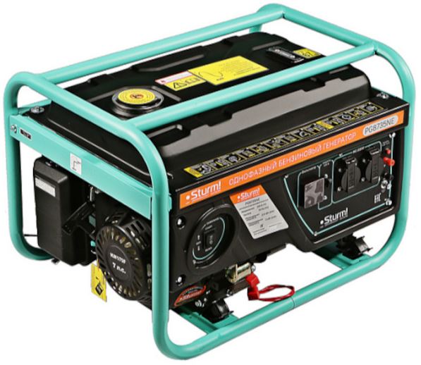 

Генератор бензиновый Sturm PG8735NE 3500 ВА, AVR (Авто. Рег.Напр.), эл/ручн старт, бак 15л, PG8735NE