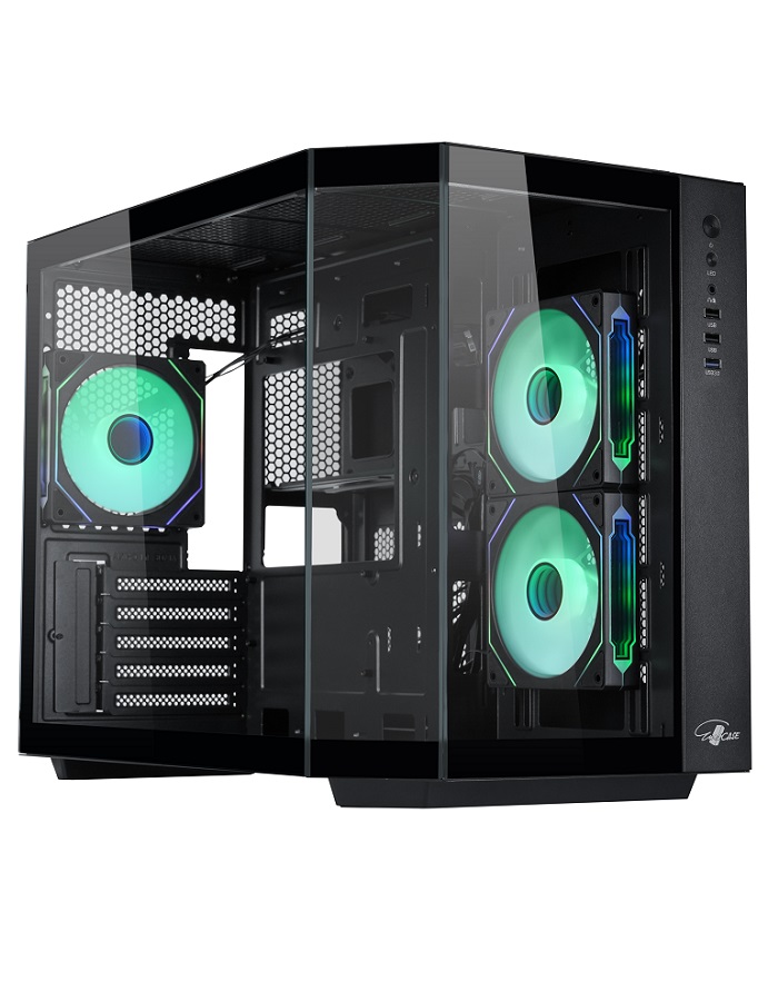

Корпус mATX Eurocase M2771 black, без БП, закаленное стекло 2 стороны, 2771 BL