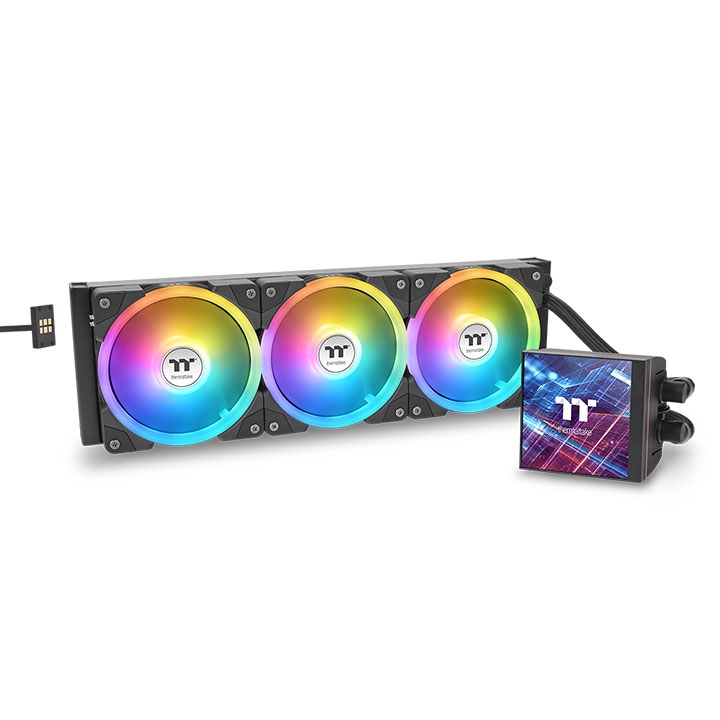 

Система охлаждения жидкостная Thermaltake MAGFloe 360 Ultra ARGB CL-W432-PL12SW-A LGA1200/1700/1851/AM4/AM5 (355W, 3*120mm, 500-2000rpm, 57.11CFM, 30., MAGFloe 360 Ultra ARGB