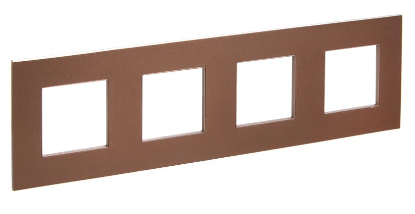 

Рамка четверная IEK SK-M42-M-K30 SKANDY SK-F34Br Металл Шоколад, SK-M42-M-K30