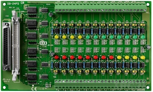 

Плата ICP DAS DB-24PD CR 24 Channel Opto-Isolated Inputs Board w/D-Sub 37 connector, DB-24PD CR