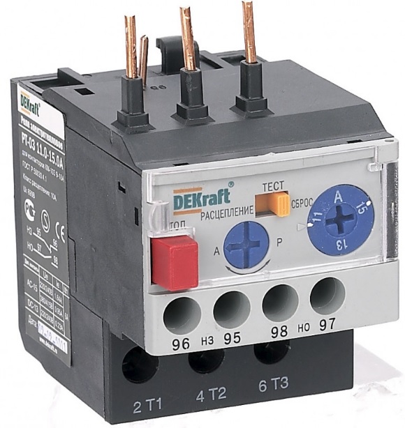 

Реле DEKraft 23117DEK РТ-03 электротепл. для конт. 09-18A 14,0-18,0А, 23117DEK