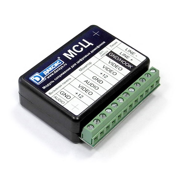 

Модуль CTV МСЦ сопряжения индивидуального видеодомофона с многоквартирными координатным и цифровыми домофонами, МСЦ