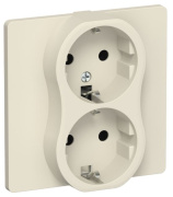 фото Розетка двухместная с заземлением  IEK FI-R21C-16-1-K86