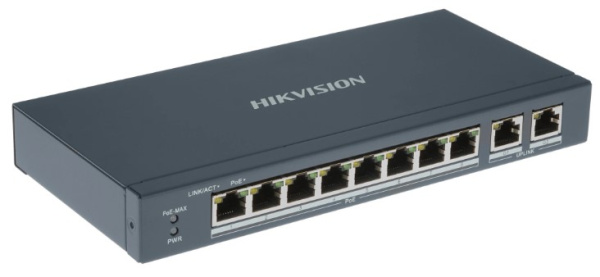 Изображение товара Коммутатор HIKVISION DS‑3E0310P‑E/M неуправляемый PoE для IP-камер и точек доступа