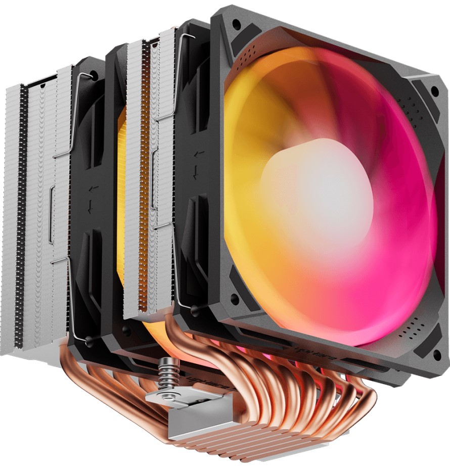 

Кулер upHere D8SEC 8HPx6mm, 280W TDP, 2x120mm ARGB fans, 600-1600rpm, 68.2 CFM, 25dBA, black, D8SEC