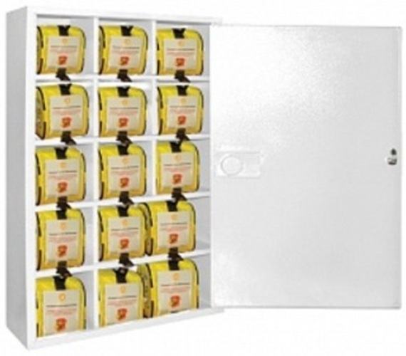 Шкаф Пожтехника СИЗОД ПРЕСТИЖ-07-НЗБ-01-15 для хранения средств индивидуальной защиты органов дыхания при пожаре