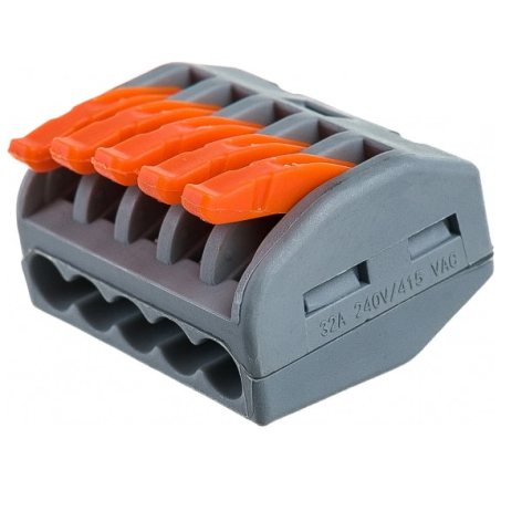 Изображение товара Соединительная многоразовая клемма Rexant 07-5255-4 на 5 проводников