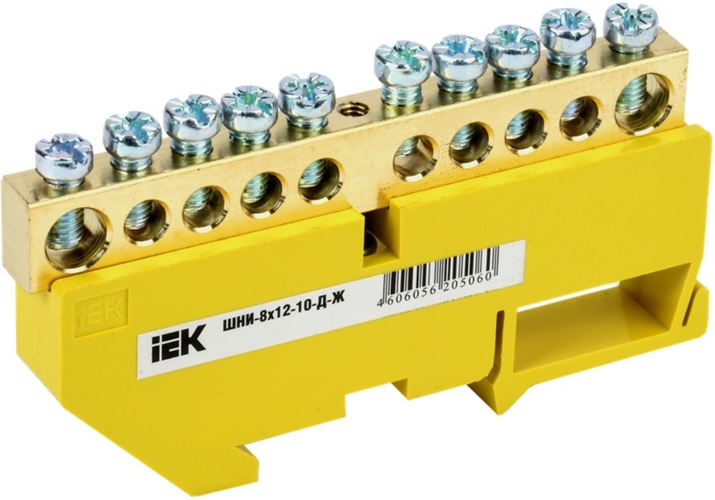 

Шина IEK YNN10-812-10D-K05 PE земля на DIN-изол ШНИ-8х12-10-Д-Ж, YNN10-812-10D-K05