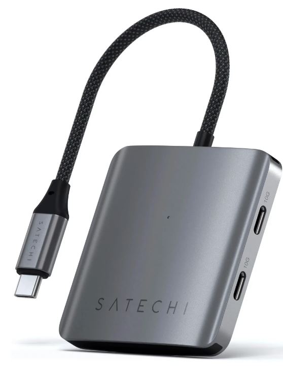 

Концентратор Satechi ST-H4CPDM 4-PORT USB-C 3.2 GEN 2 HUB WITH POWER DELIVERY. ЦВЕТ: СЕРЫЙ КОСМОС, ST-H4CPDM