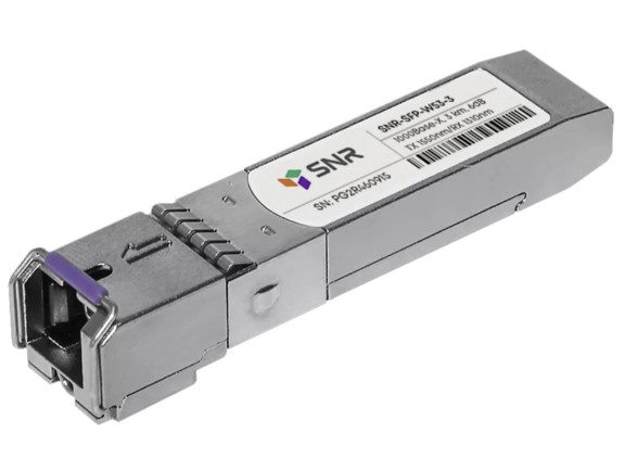 

Модуль SNR SNR-SFP-W53-3-I одноволоконный, SFP WDM 1000Base-BX, разъем SC, рабочая длина волны Tx/Rx: 1550/1310нм, дальность до 3км (6dB), с поддержко, SNR-SFP-W53-3-I