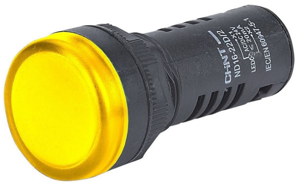 

Индикатор CHINT 146693 помехозащищенный ND16-22D/4K2 желт. AC 230В, 146693
