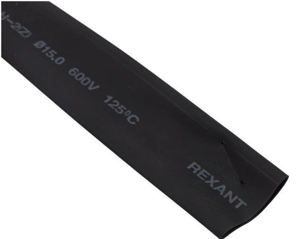 Изображение товара Термоусаживаемая трубка Rexant 49-1506 черная 100 м