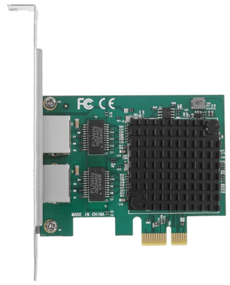 Изображение товара Сетевая карта ORIENT XWT-INT225L2PE с двумя портами Ethernet PCI-E x1