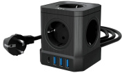 фото Сетевой фильтр  AGNI TP-VE4U5E-C-3m-black