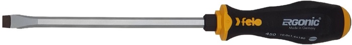 

Отвертка Felo 45010040 плоская шлицевая ударная Ergonic 10,0X1,6X180, 45010040