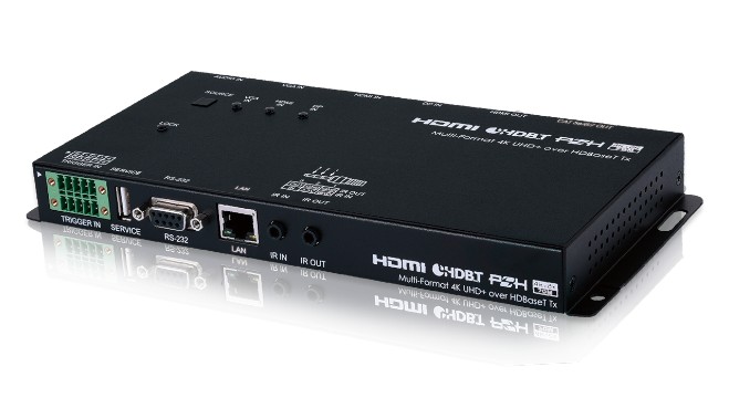 

Передатчик Cypress CH-2535TX масштабатор, коммутатор c автопереключением сигналов HDMI, DP, VGA с аудио, ИК, Ethernet и RS-232 в витую пару CAT5e, кон, CH-2535TX