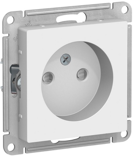 

Розетка без заземления Systeme Electric ATN001349 AtlasDesign со шторками, 16А, механизм, лотос, ATN001349