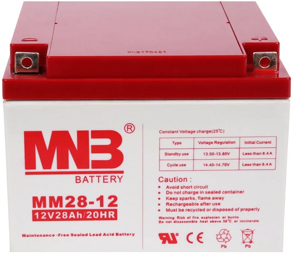 Батарея MNB MМ28-12 12V, B2(M5), 28Ач