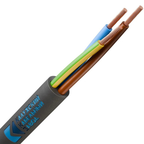 Изображение товара Провод ККЗ 01-8049-4 ПВС трёхжильный 2.5 мм2 750 В чёрный электромонтажный кабель