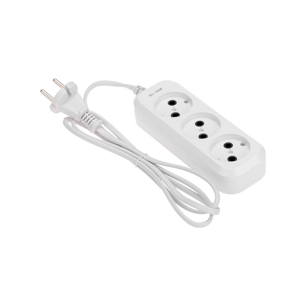 

Удлинитель PROconnect 13-4205 3 гнезда, 1,5м, 2х0,75мм2, б/з, белый, 13-4205