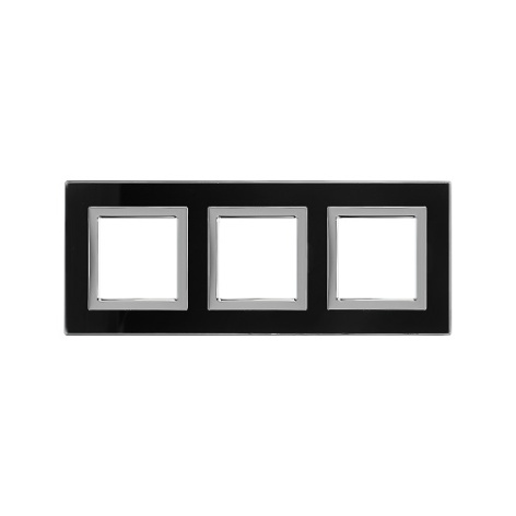 Изображение товара Черная рамка из натурального стекла для настенного монтажа серии Avanti