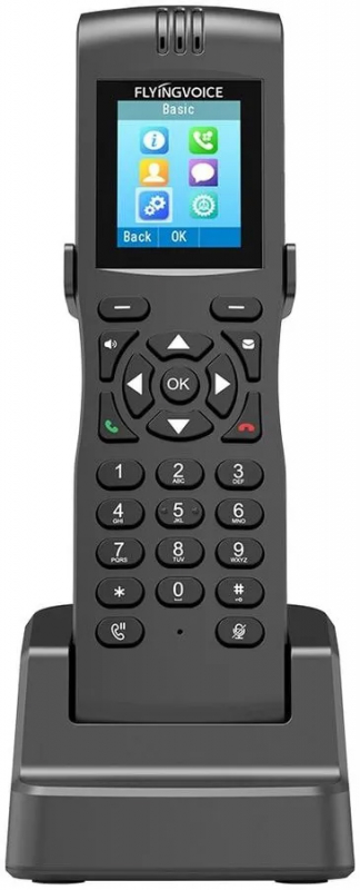 

Беспроводной телефон Flying Voice FIP16Plus IP, крепление на пояс, 1.8' ЖК 128x160 TN, 2 SIP, Wi-Fi 2,4/5 ГГц ,4000 мА, формат HD, FIP16Plus