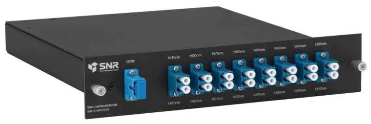 Мультиплексор SNR SNR-CWDM-MDM-8/M CWDM одноволоконный 8-канальный (trx:1610-1390, 1470-1310)