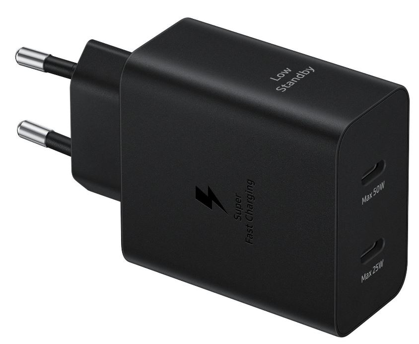 

Зарядное устройство сетевое Samsung EP-T5020 50W Duo Type-C Black + cable, EP-T5020