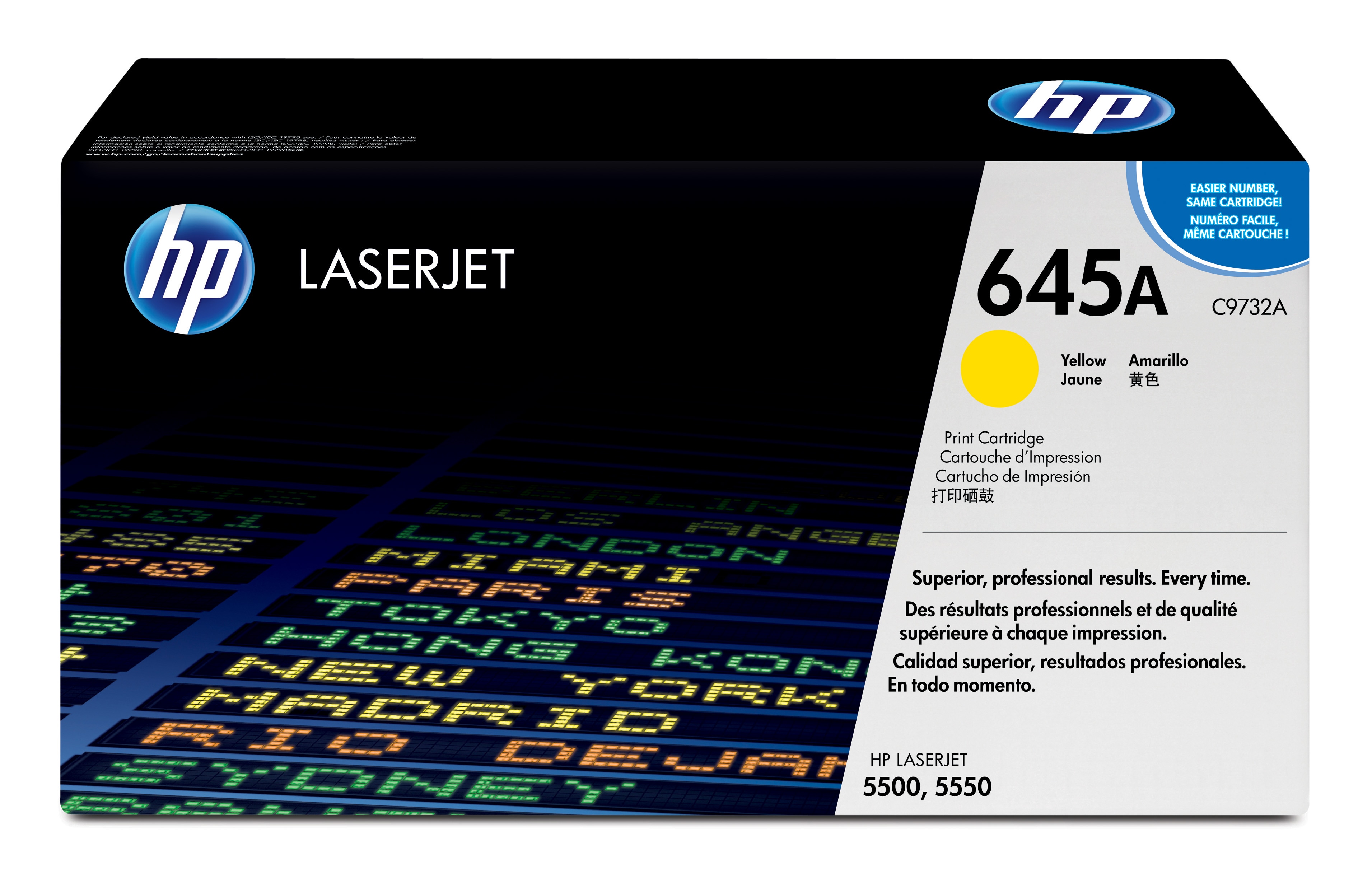 

Картридж HP 645A C9732A для принтера color LaserJet 5500/5550 (до 13 000 стр) желтый интеллектуальный, 645A