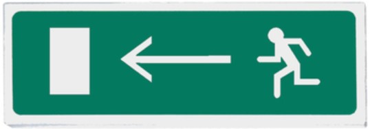 Оповещатель Сибирский Арсенал Призма-102 вар. 01 "Направление к выходу влево" охрано-пожарный световой, табло