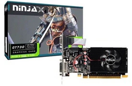 

Видеокарта PCI-E Sinotex GeForce GT 730 Ninja (NF73NP013F) 1GB GDDR3 128bit 700/1600MHz 40nm HDMI/VGA/DVI RTL, GeForce GT 730 Ninja (NF73NP013F)