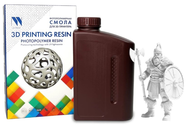 Изображение товара Фотополимерная смола NVP NV-3D-TGN-RESIN-WHITE для SLA 3D-печати