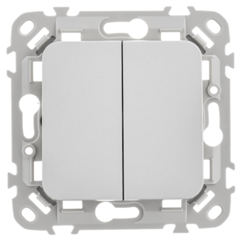 Изображение товара Выключатель IEK FLITE двухклавишный FI-V20-0-10-1-K47