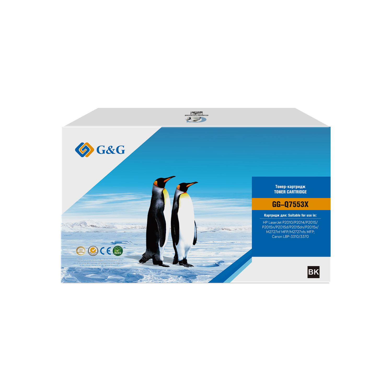 

Картридж G&G GG-Q7553X черный (7000стр.) для HP LJ P2010/P2014/P2015/M2727nf MFP, GG-Q7553X