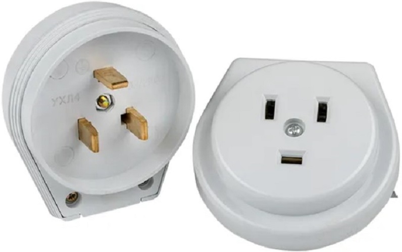 

Разъем РШ-ВШ EKF AS-250-H-02 32А 250В 2P+PE СУ пластиковый бел., AS-250-H-02