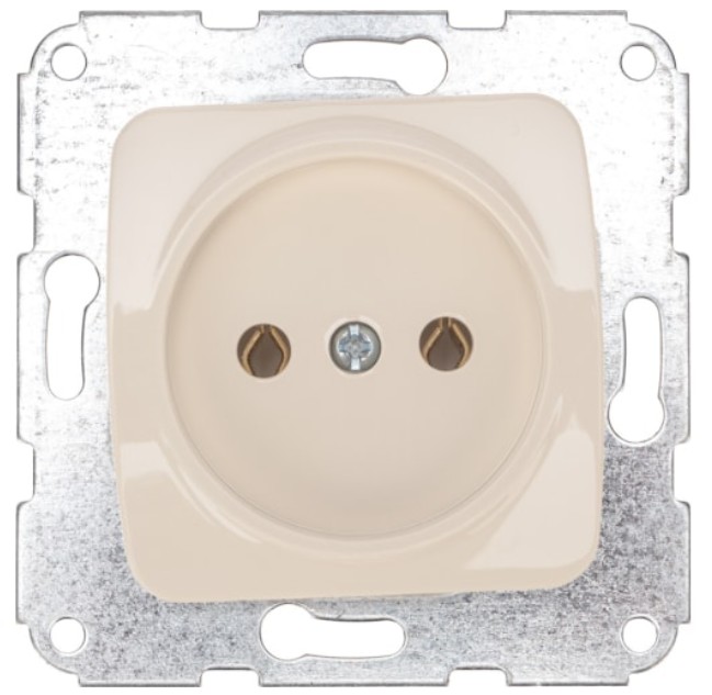

Розетка KRANZ KR-78-0240 DEA 1-ая б/з с/у 10А мех. бежевая, KR-78-0240