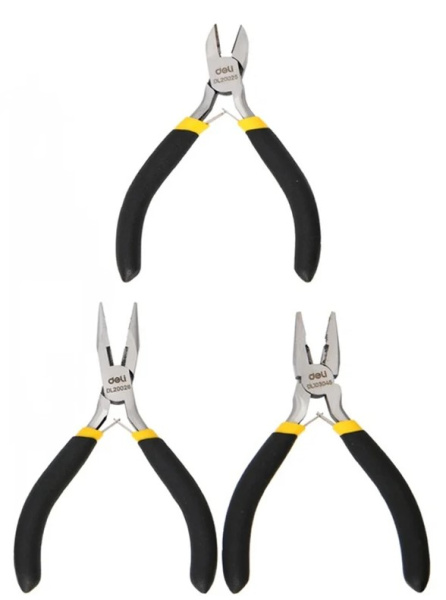 Изображение товара Набор мини-плоскогубцев Deli DL103205-3 для точных работ и ремонта