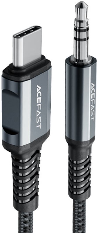 Кабель ACEFAST C1-08 USB Type-C/Mini Jack 3.5mm, 1.2м, серый космос