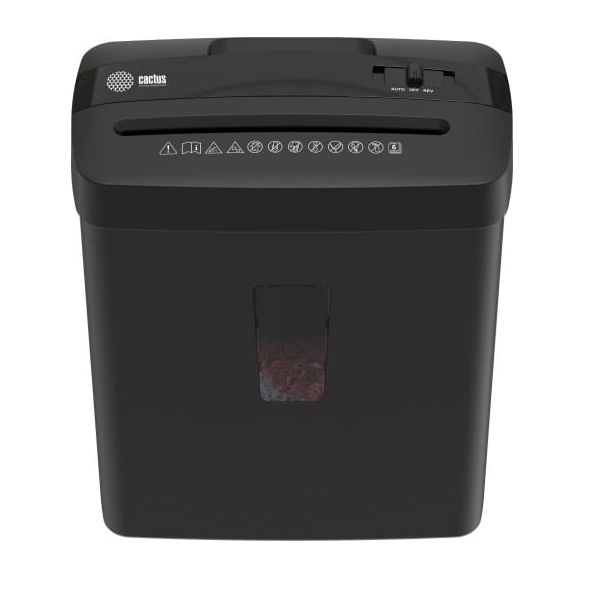 

Уничтожитель бумаг Cactus CS-SH-A3 (секр.P-4) перекрестный 6лист. 13лтр. скобы пл.карты, CS-SH-A3