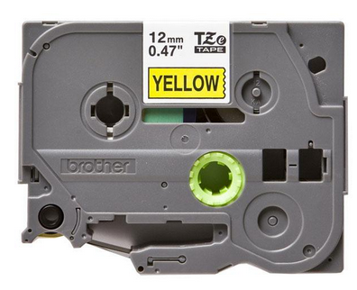 

Наклейка Brother TZEFX631 Плёнка для наклеек эластичная чёрный шрифт на жёлтой основе, 12мм*8м, TZEFX631