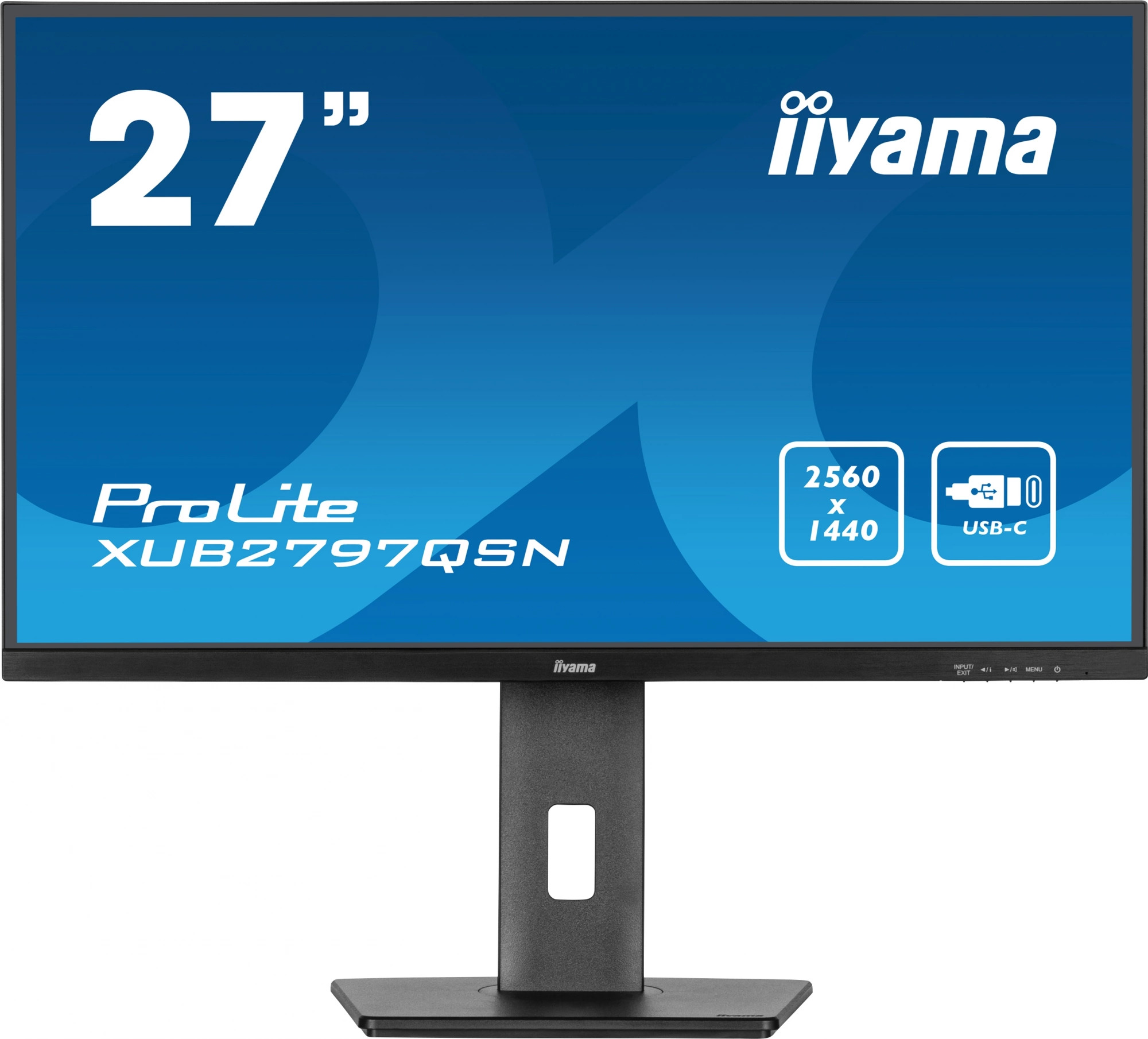 

Монитор 27" Iiyama ProLite XUB2797QSN-B1 2560x1440 LED, IPS, 16:9, 250cd, 1300:1, 1ms, 178/178, HDMI, M/M, DP, USB, 100Hz, Has, Piv, black, ProLite XUB2797QSN-B1